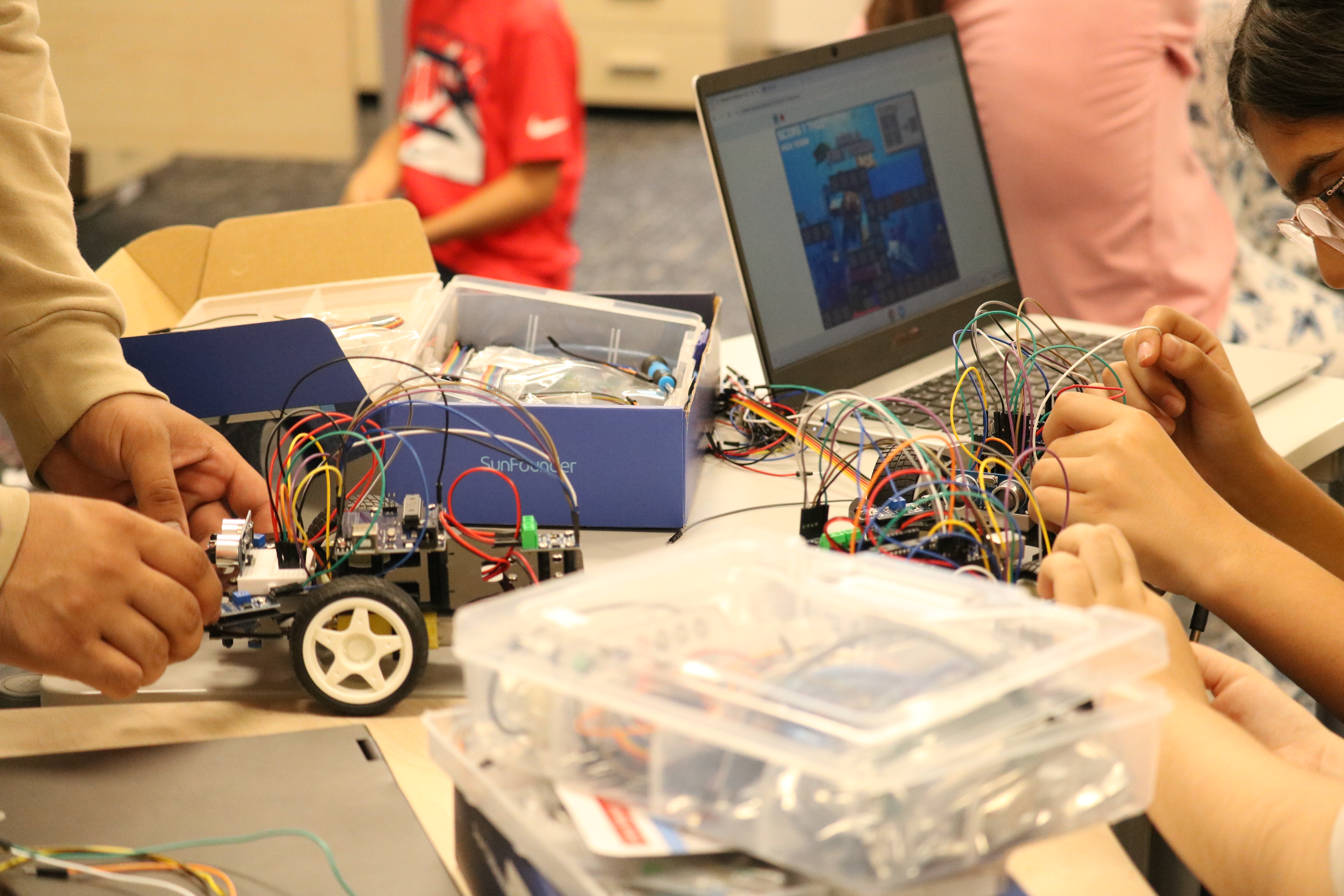Student working on an engineering project